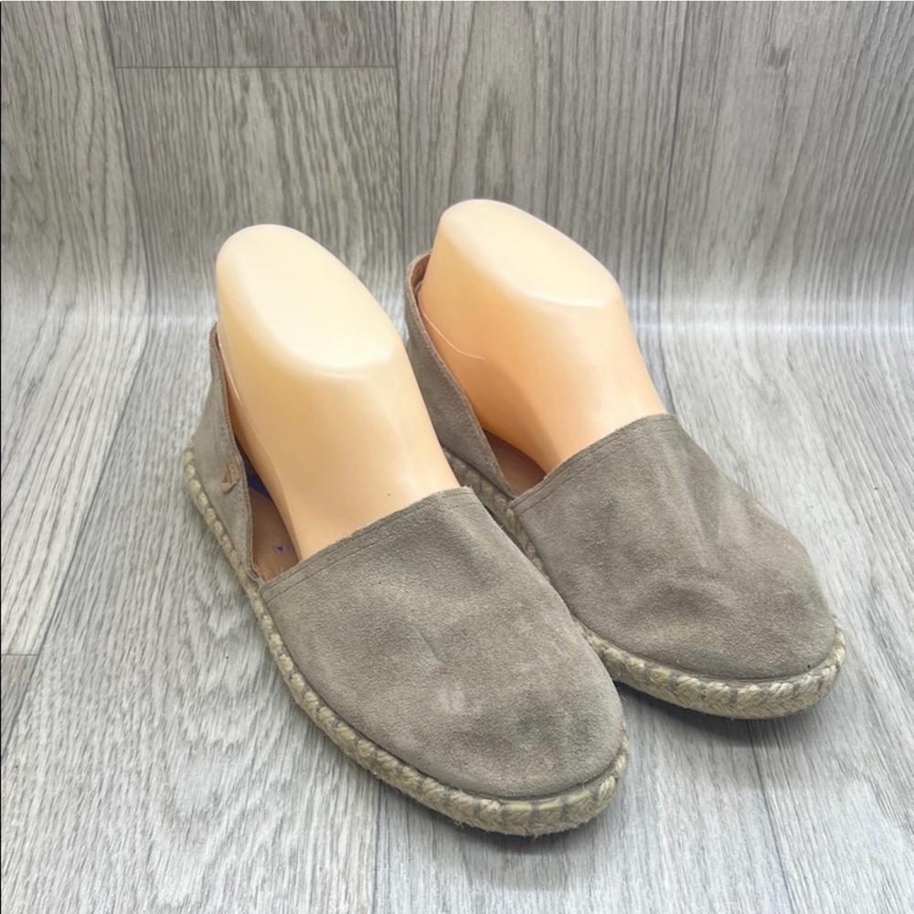 Verbenas Tan Suede Espadrille Flats